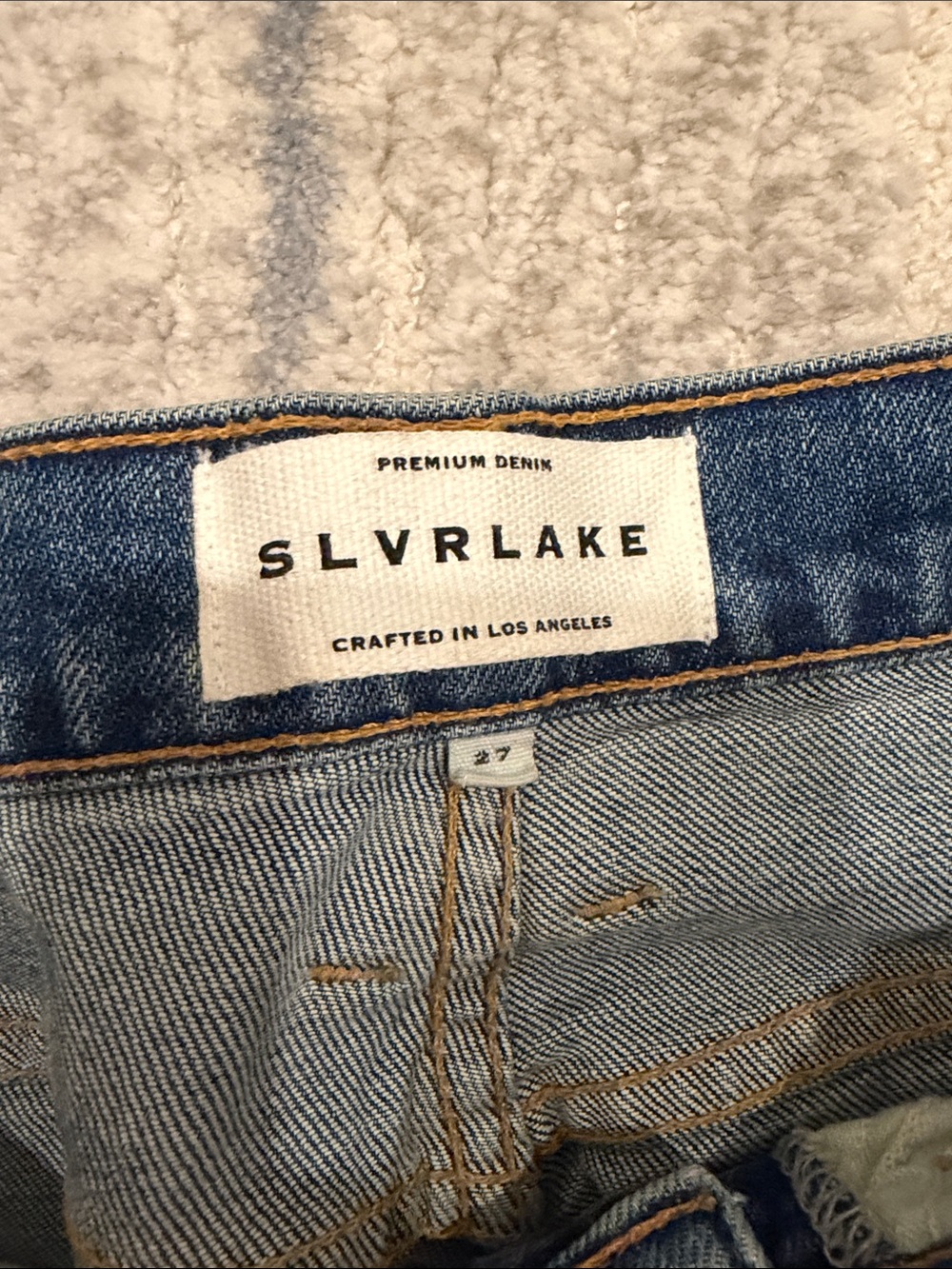 SLVAKE Denim Wide Leg High-Rise Blue Denim Jeans - Picture 2 of 6